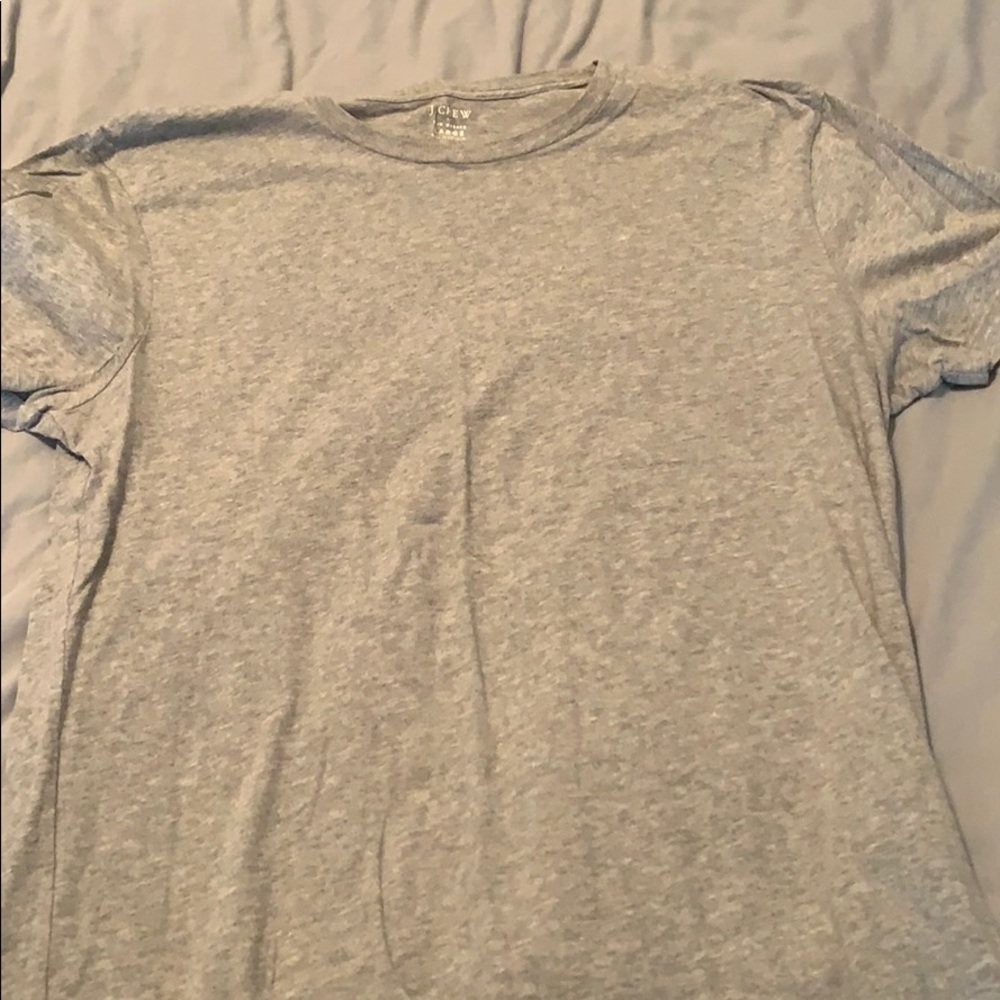 I crew gray slim washed t shirt